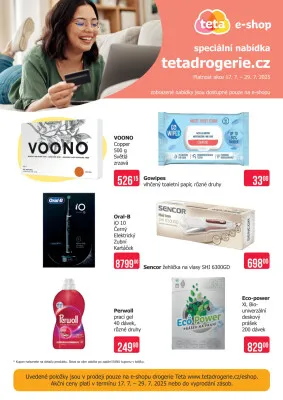 akční leták Teta drogerie 17.7.2025-29.7.2025