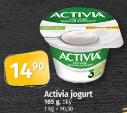 Bílý jogurt Activia Danone