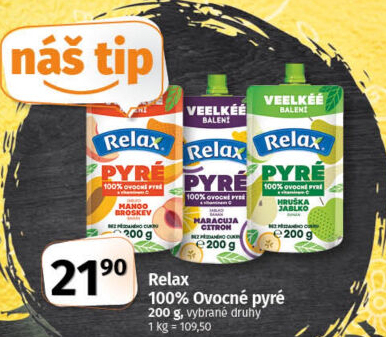 Kapsička ovocné pyré Relax