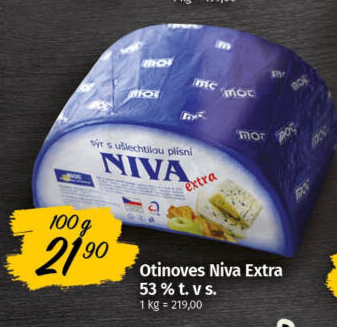 Sýr Niva extra Mlékárna Otinoves