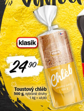 Toustový chléb Coop Klasik