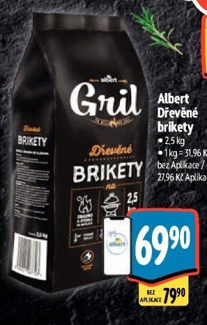 Dřevěné brikety Albert Gril
