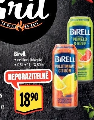 Nealkoholické pivo ochucené Birell