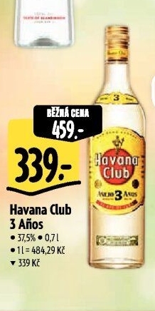 Rum kubánský bílý Aňejo 3 Anos Havana club