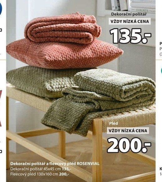 Dekorační polštář a fleecový pléd ROSENVIAL