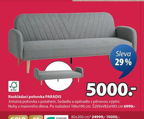Rozkládací pohovka PARADIS