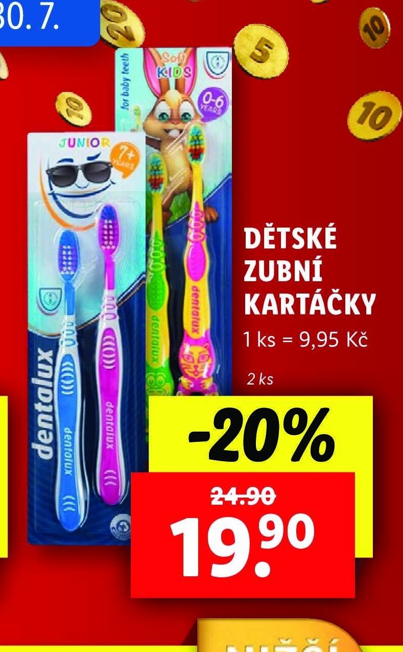 DENTALUX DĚTSKÉ ZUBNÍ KARTÁČKY
