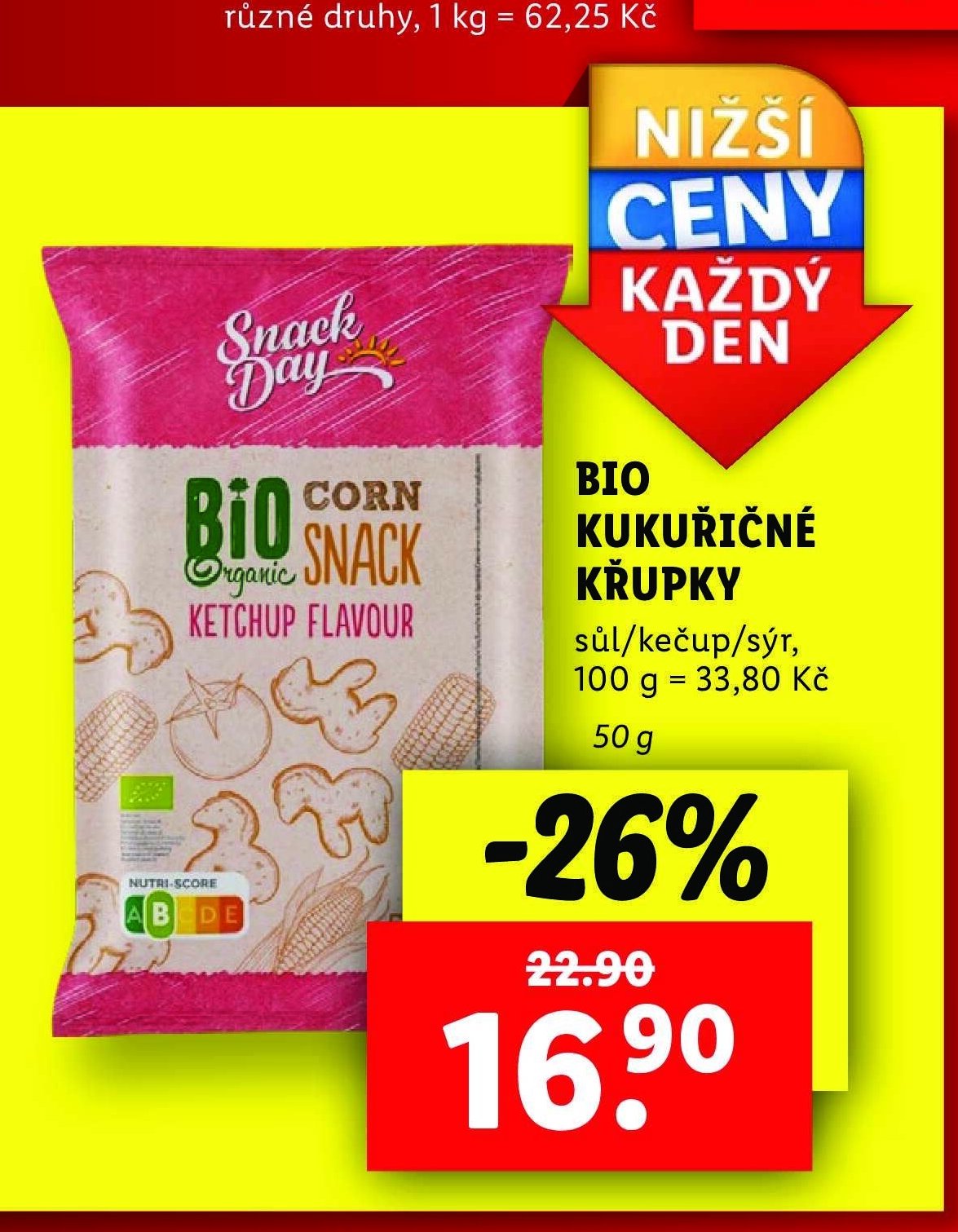 Bio kukuřičné křupky Snack Day