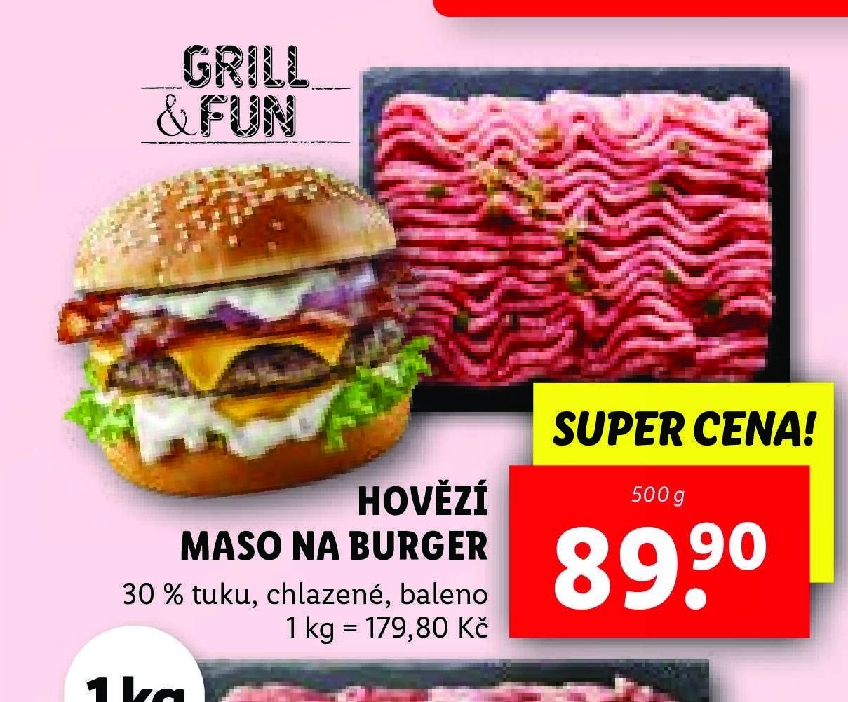 Hovězí maso na burger
