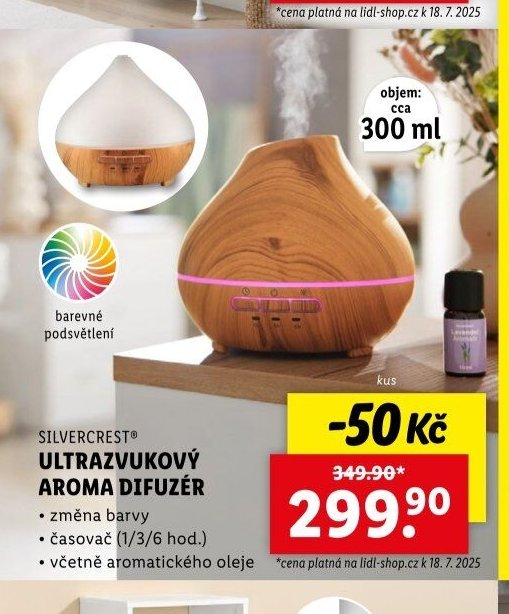 SILVERCREST ULTRAZVUKOVÝ AROMA DIFUZÉR