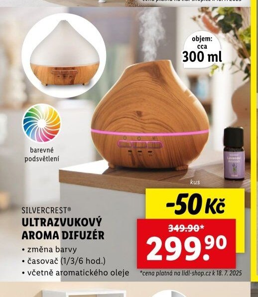 SILVERCREST ULTRAZVUKOVÝ AROMA DIFUZÉR