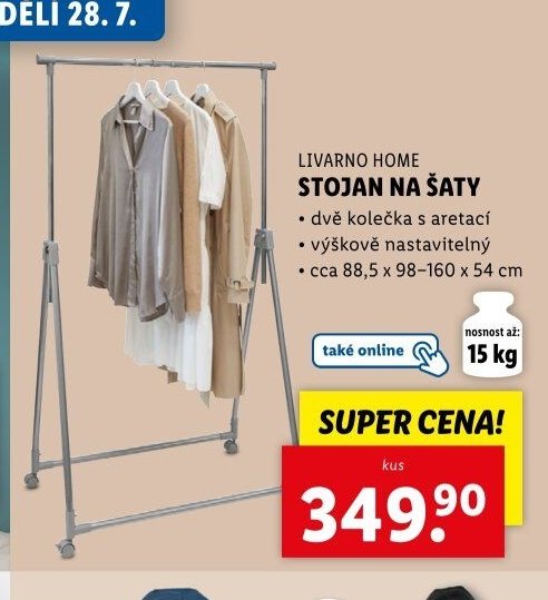 LIVARNO HOME STOJAN NA ŠATY