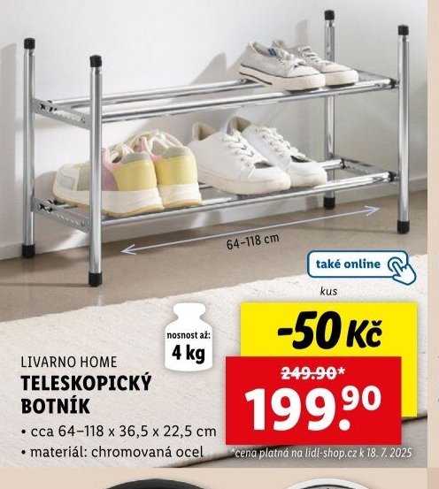 LIVARNO HOME TELESKOPICKÝ BOTNÍK