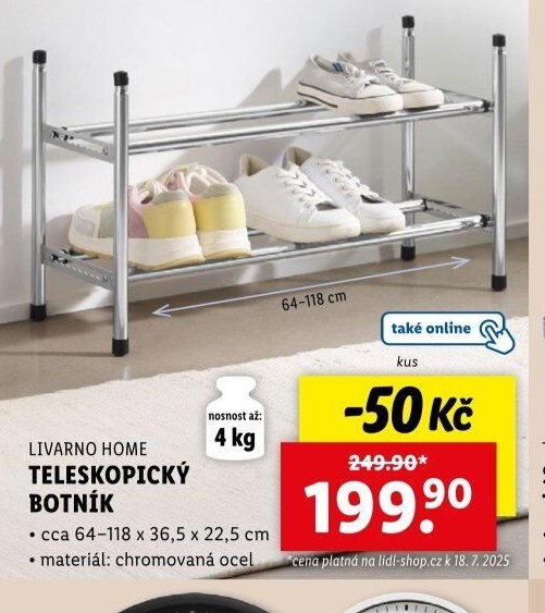 LIVARNO HOME TELESKOPICKÝ BOTNÍK