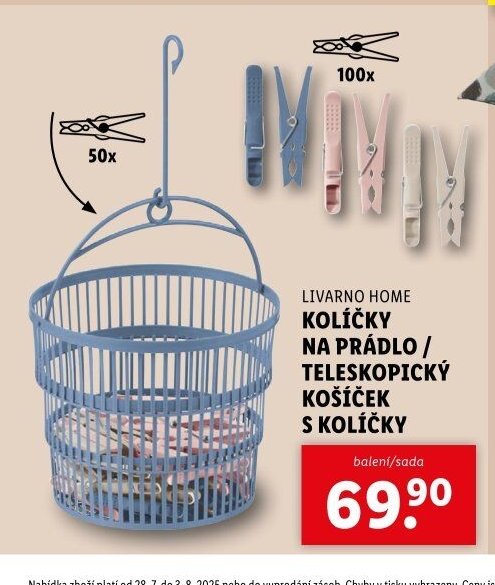 LIVARNO HOME KOLÍČKY NA PRÁDLO / TELESKOPICKÝ KOŠÍČEK S KOLÍČKY - Lidl akcniletaky.com