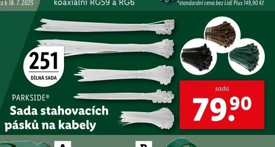 PARKSIDE Sada stahovacích pásků na kabely