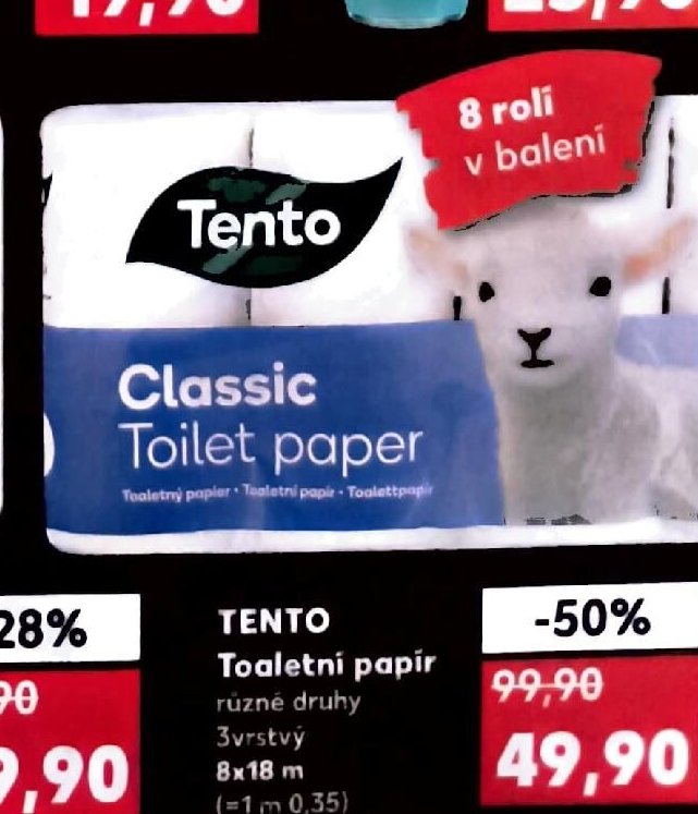 Tento Toaletní papír 8x18 m