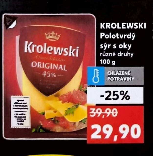 KROLEWSKI Polotvrdý sýr