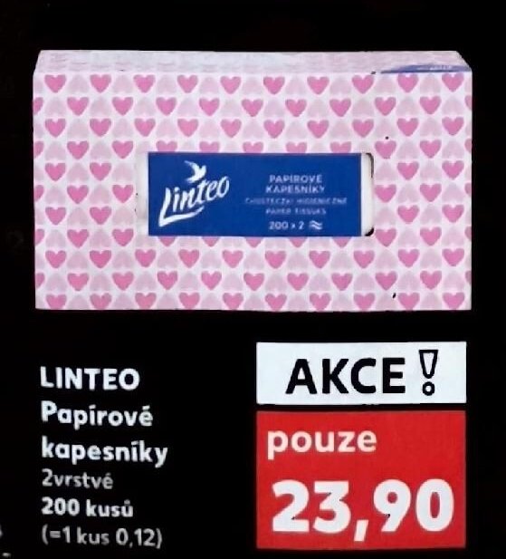 Linteo Papírové kapesníky