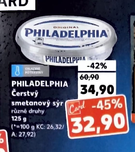 PHILADELPHIA Čerstvý smetanový sýr