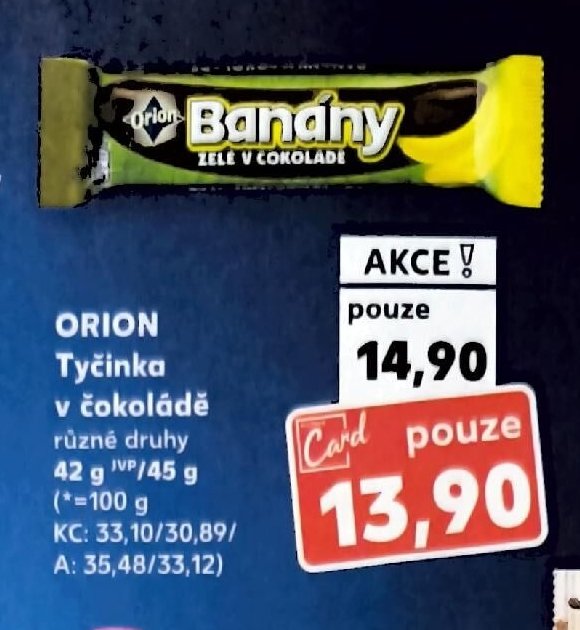 Orion Banány v čokoládě