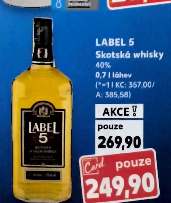 Label 5 Skotská whisky