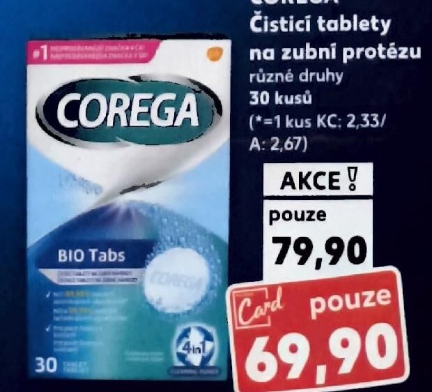 Corega Čisticí tablety na zubní protézu