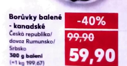 Borůvky balené
