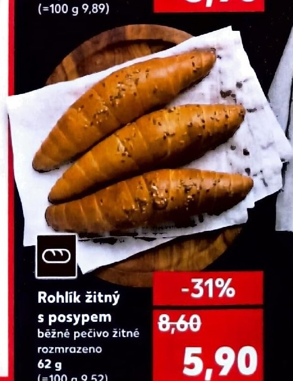 Rohlík žitný s posypem