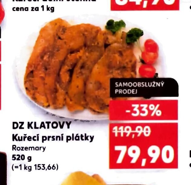 DZ KLATOVY Kuřecí prsní plátky Rozemary