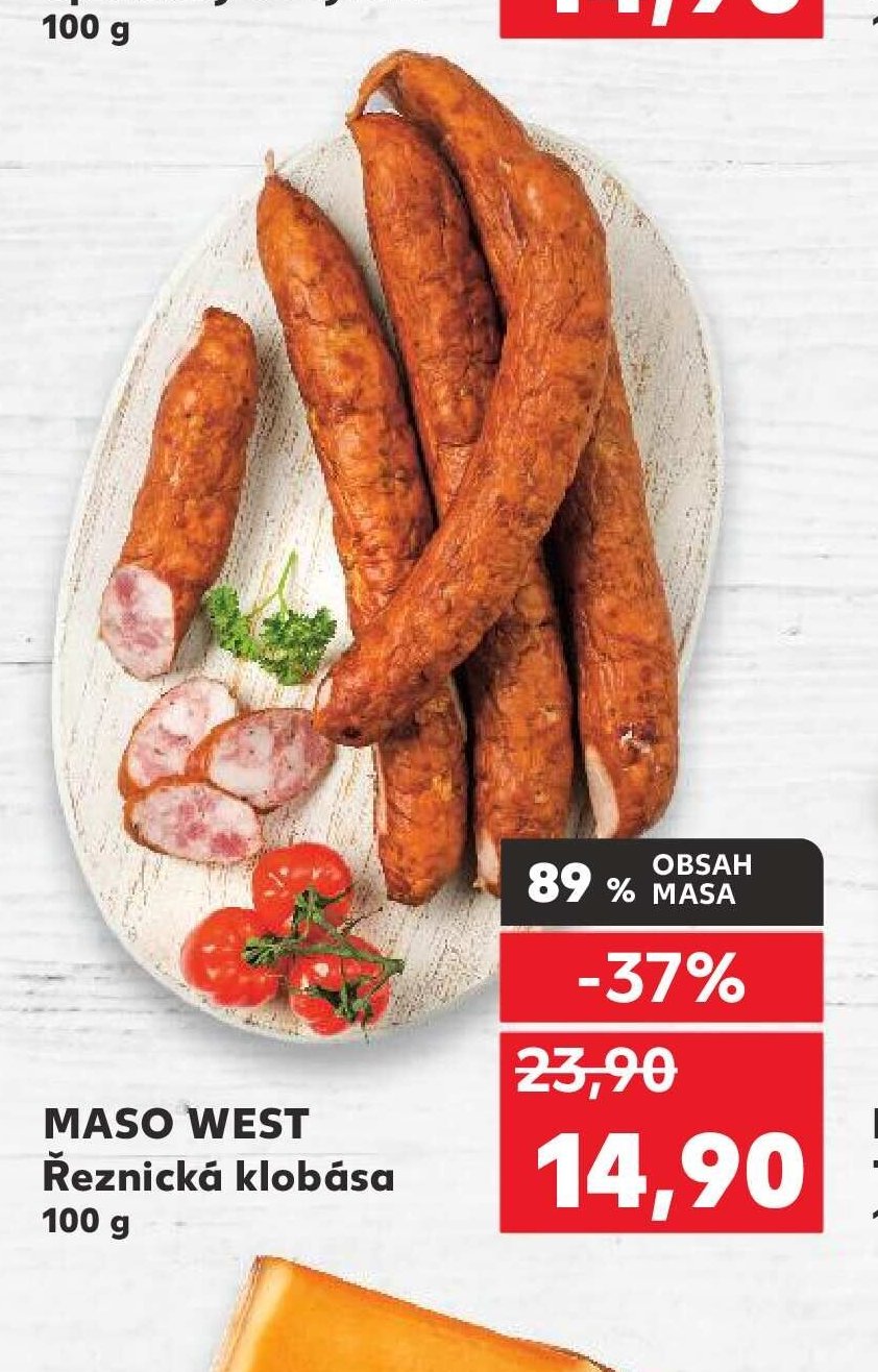 MASO WEST Řeznická klobása 100 g