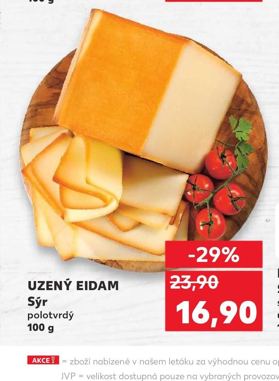 UZENÝ EIDAM Sýr polotvrdý 100 g