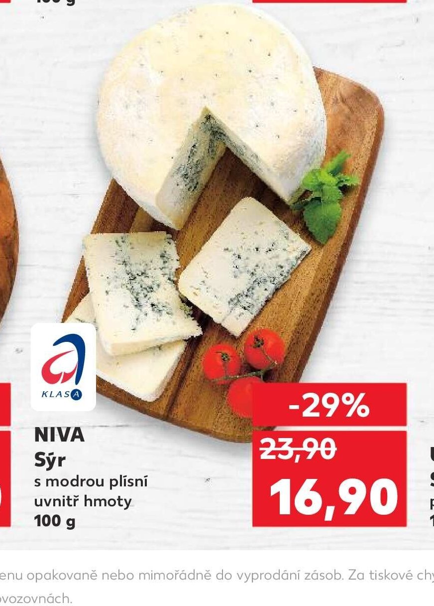 NIVA Sýr s modrou plísní uvnitř hmoty 100 g