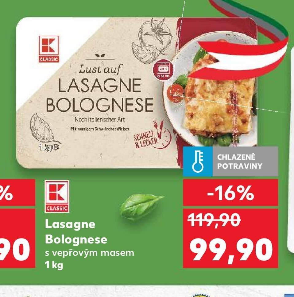 Lust auf Lasagne Bolognese s vepřovým masem 1 kg