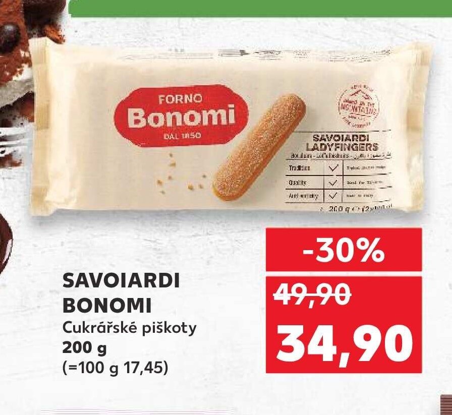 SAVOIARDI BONOMI Cukrářské piškoty 200 g