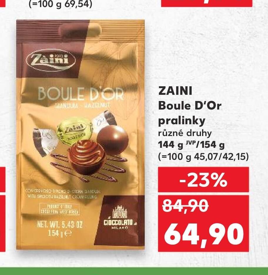 ZAINI Boule D'Or pralinky různé druhy 154 g