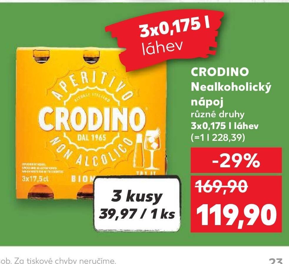 Crodino Nealkoholický nápoj
