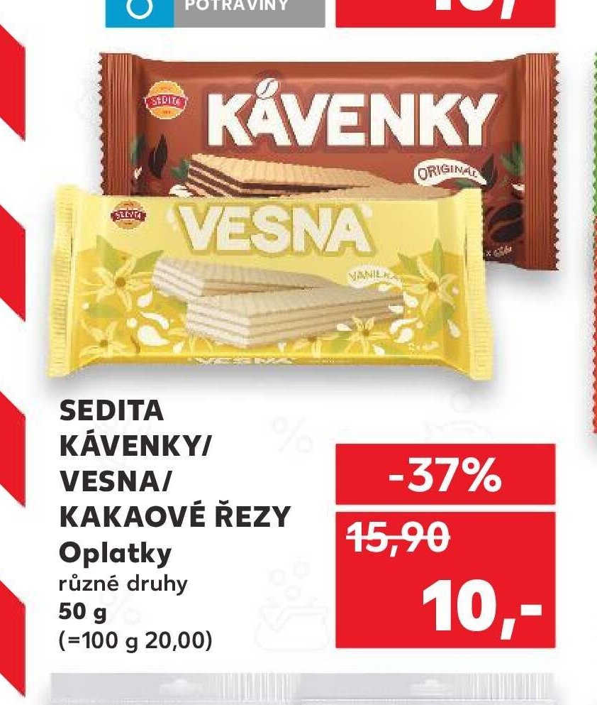 SEDITA KÁVENKY/VESNA/KAKAOVÉ ŘEZY Oplatky