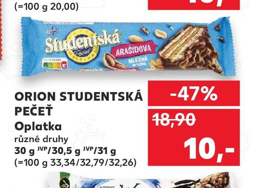 ORION STUDENTSKÁ PEČEŤ Oplatka