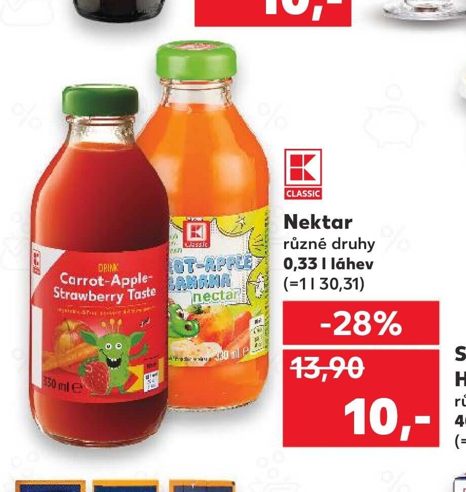 K-CLASSIC Nektar různé druhy 0,33 l