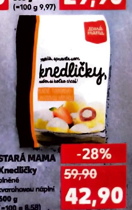 STARÁ MAMA Knedlíčky plněné tvarohovou náplní