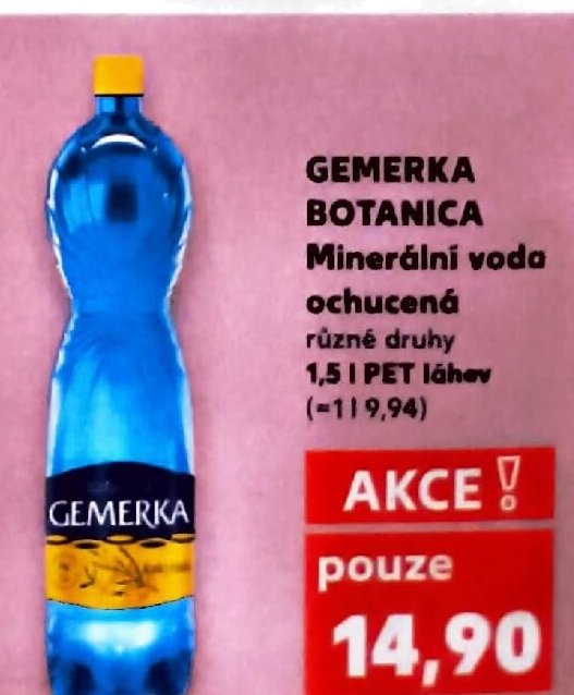 Gemerka Botanica minerální voda ochucená