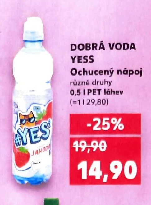DOBRÁ VODA YESS Ochucený nápoj