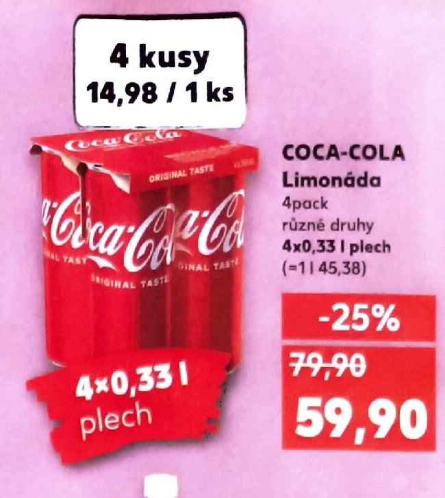 COCA-COLA Limonáda 4pack