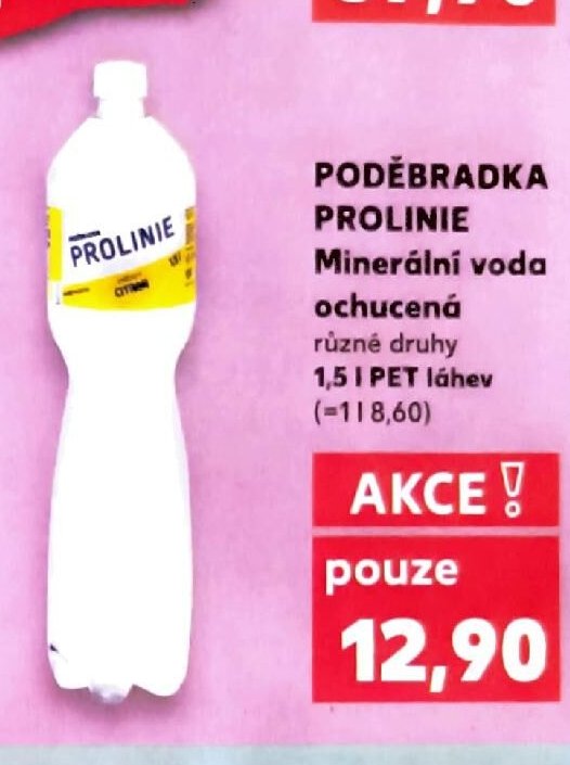 PODĚBRADKA PROLINIE Minerální voda ochucená