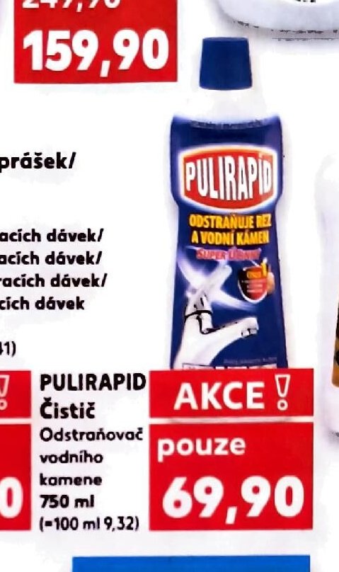 Pulirapid Čistič odstraňovač vodního kamene