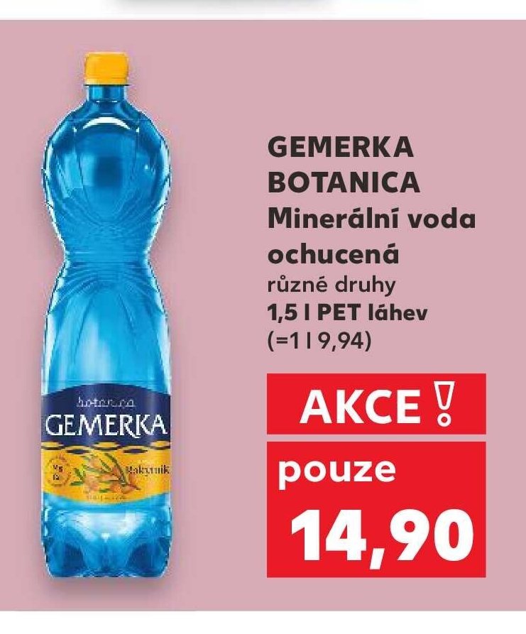 GEMERKA BOTANICA Minerální voda ochucená