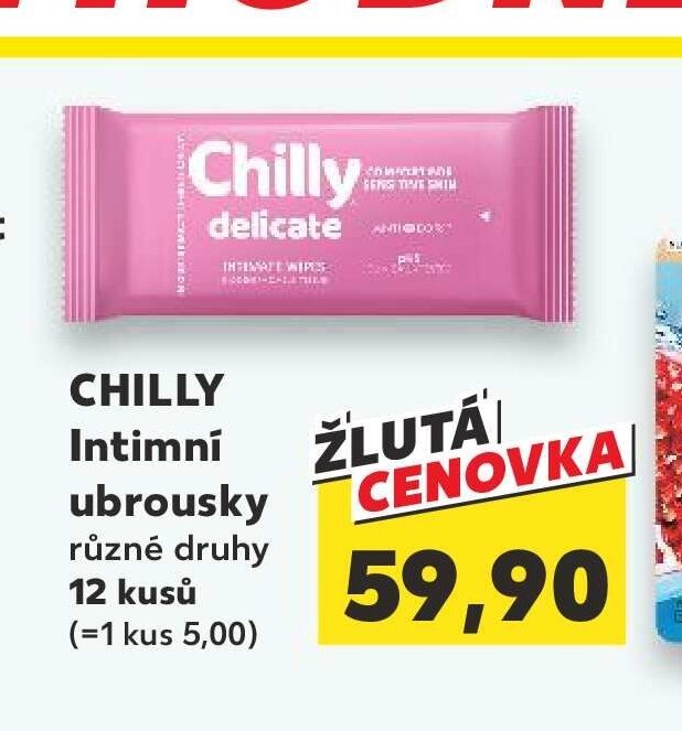 CHILLY Intimní ubrousky různé druhy 12 kusů
