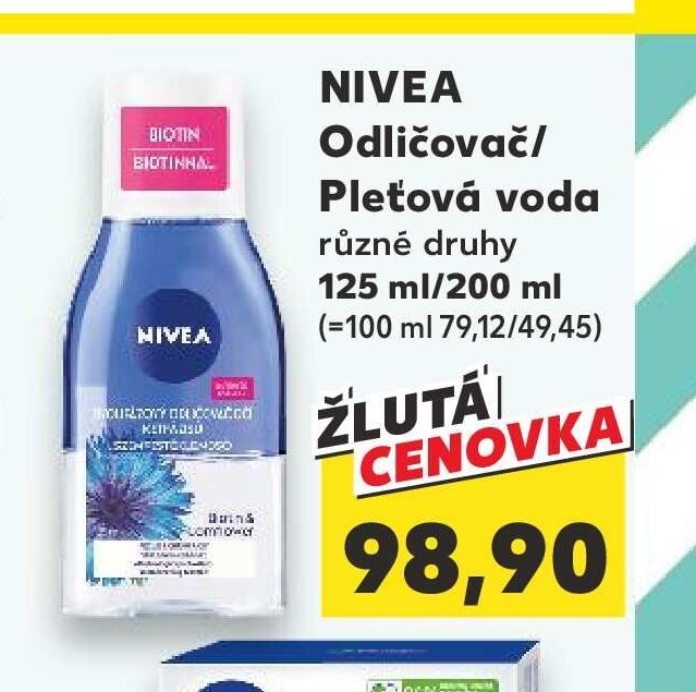 NIVEA Odličovač/Pleťová voda různé druhy 125 ml/200 ml