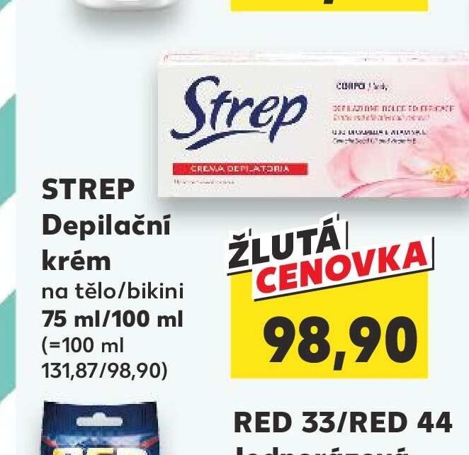 STREP Depilační krém na tělo/bikini 75 ml/100 ml